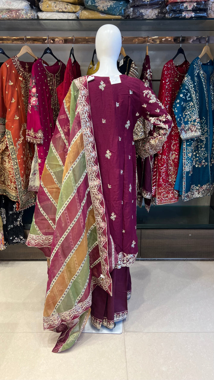 PAKISTANI HANDWORK DESIGNER SUIT - TMF01