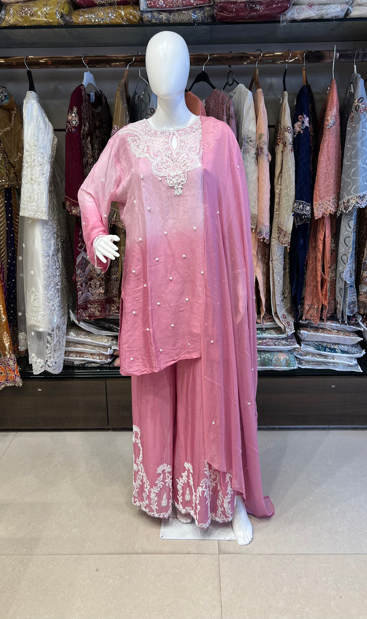 ROSE DESIGNER SHARARA DRESS - BRT99