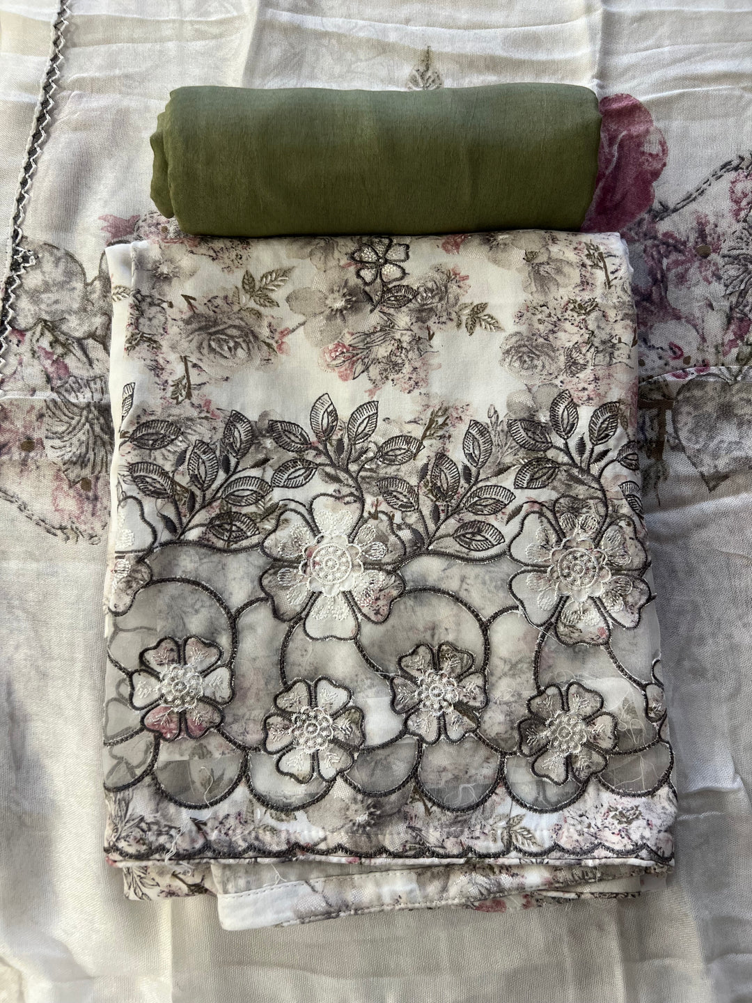 KUSHI DESIGNER UNSTITCHED DRESS MATERIAL-IKNF18