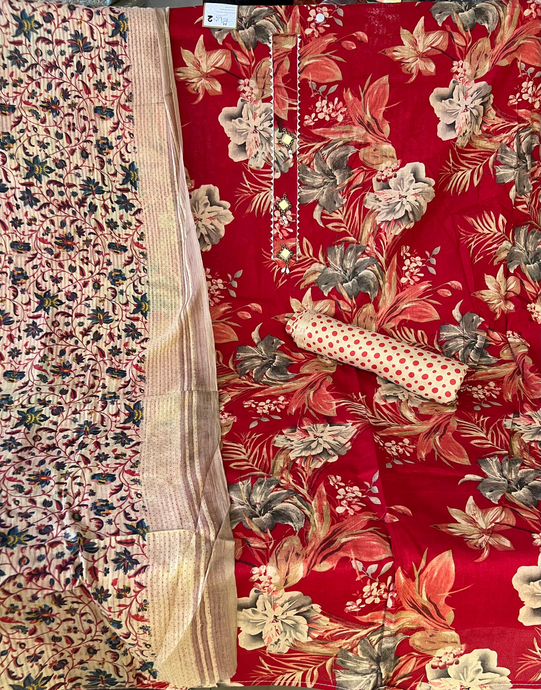 KUSHI DESIGNER UNSTITCHED DRESS MATERIAL-IKDD02
