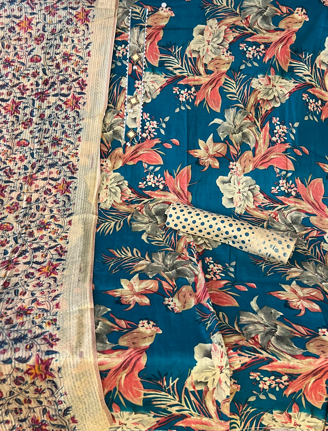 KUSHI DESIGNER UNSTITCHED DRESS MATERIAL-IKDD02