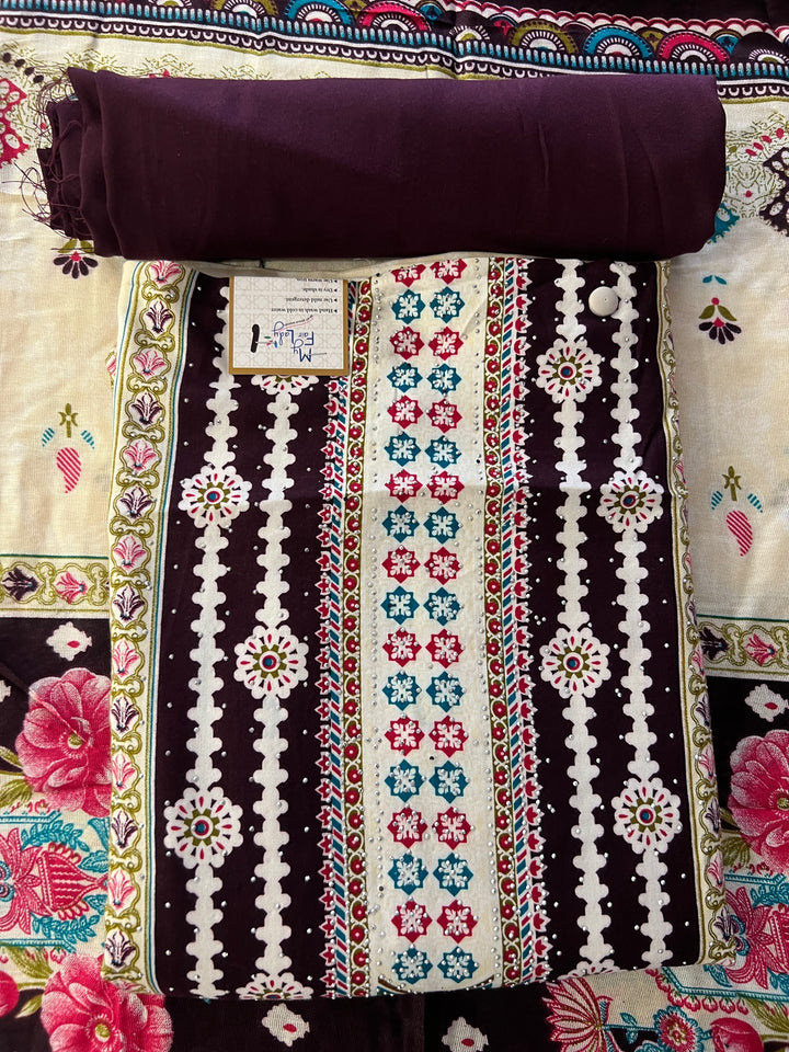 KASHMIRI DESIGNER UNSTITCHED DRESS MATERIAL-IKDD01