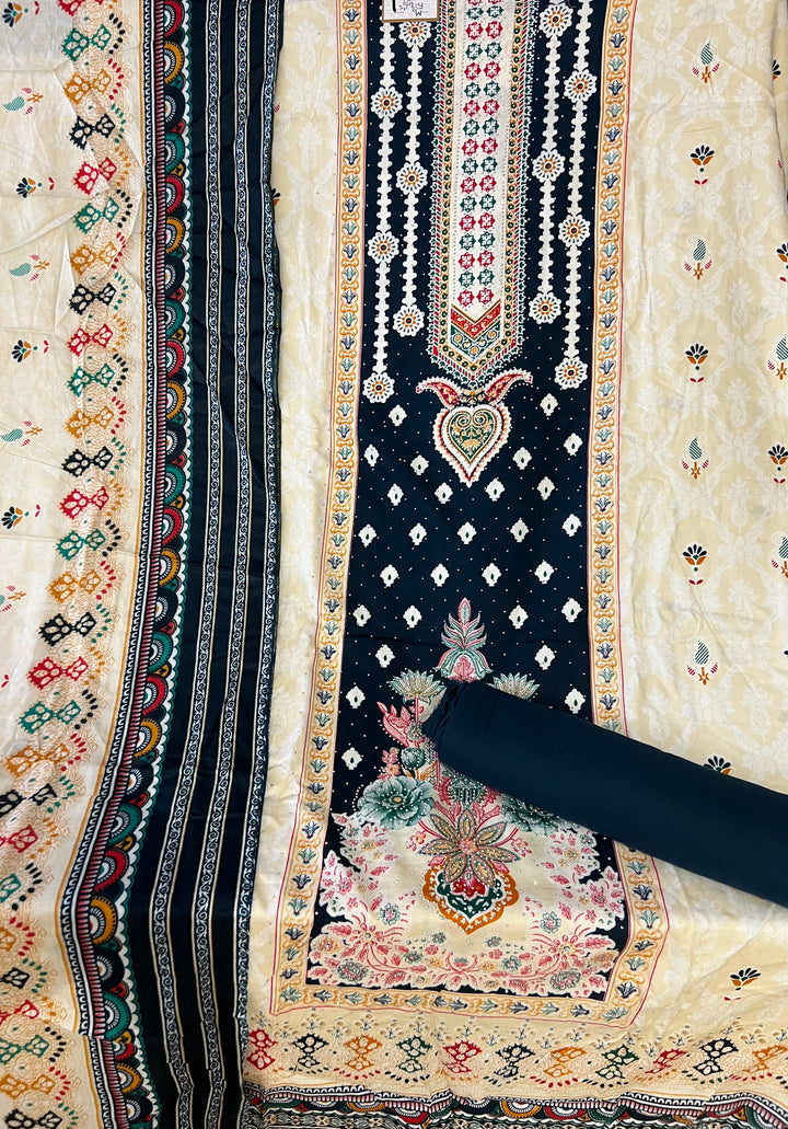KASHMIRI DESIGNER UNSTITCHED DRESS MATERIAL-IKDD01