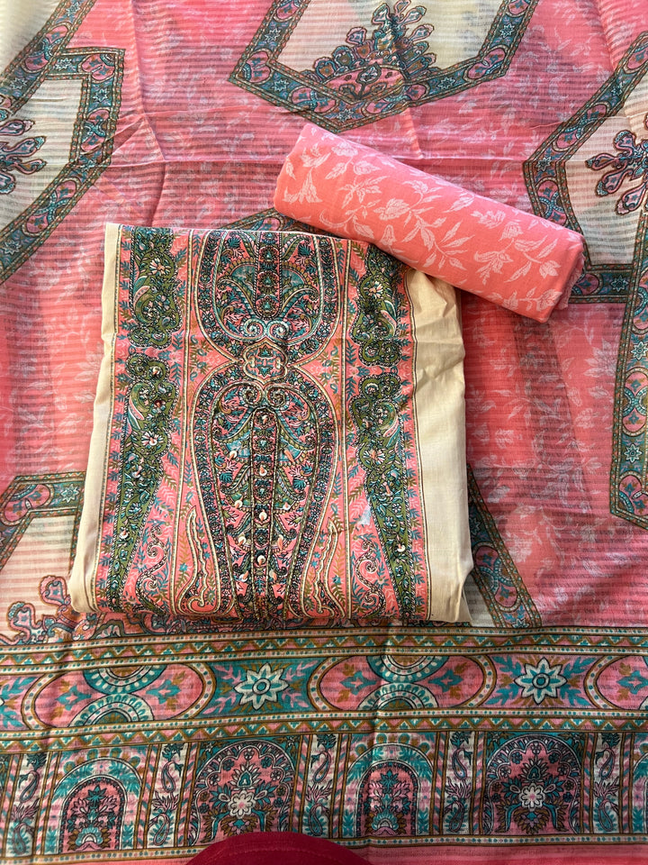 DESIGNER UNSTICHED DRESS (COTTON) - IKCP06/5