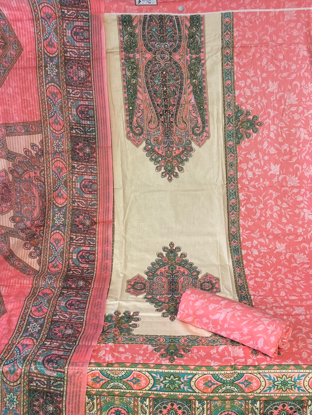 DESIGNER UNSTICHED DRESS (COTTON) - IKCP06/5