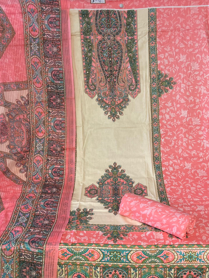 DESIGNER UNSTICHED DRESS (COTTON) - IKCP06/5