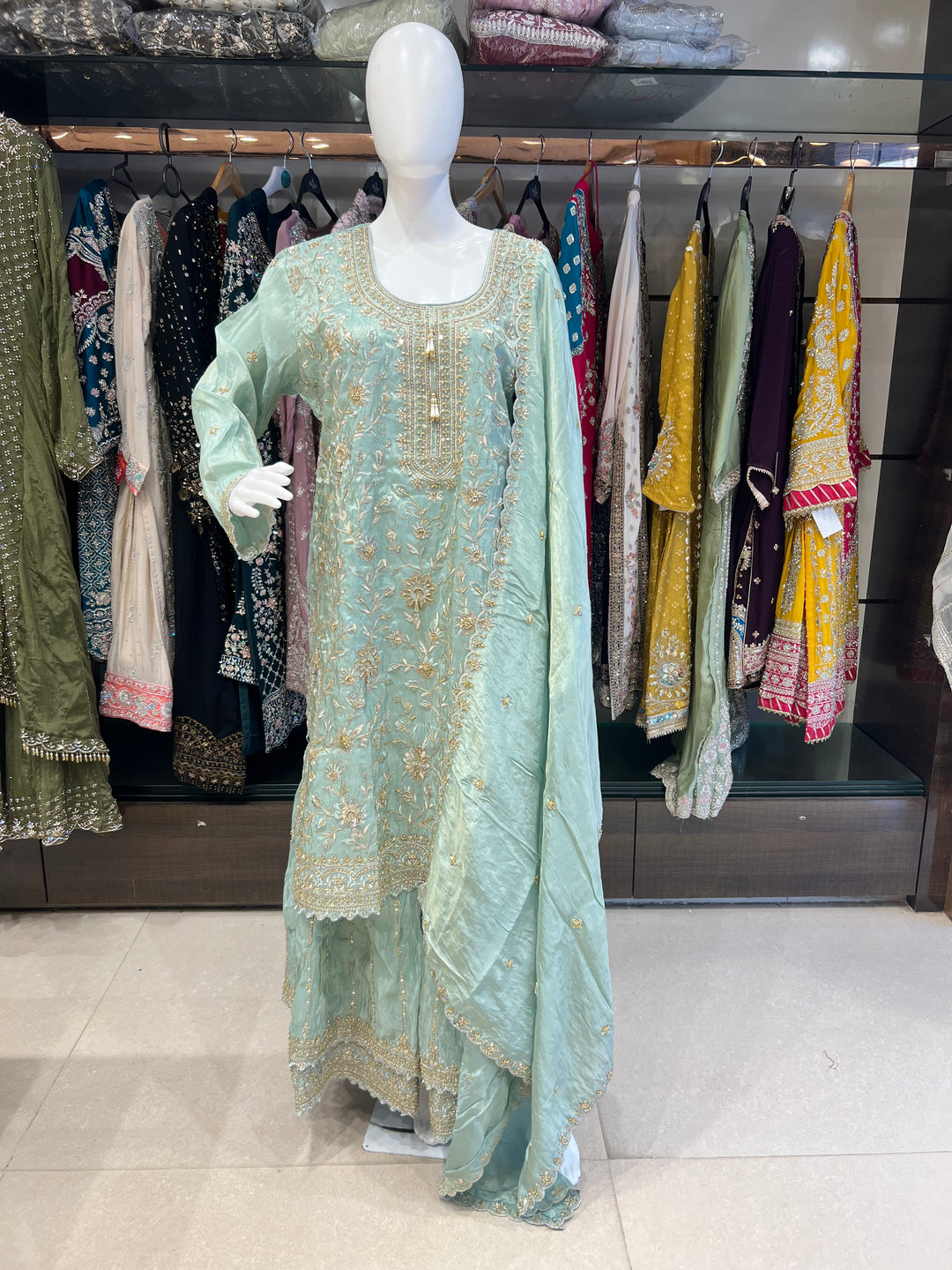 ZARI WORK DESIGNER SUIT - IKDS01