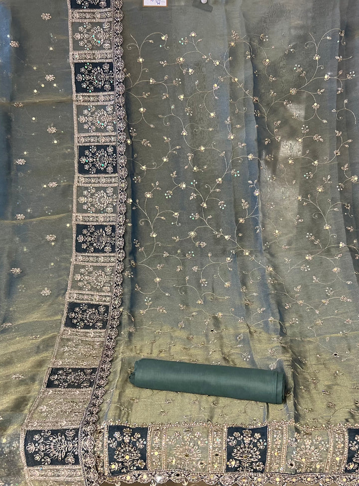 DESIGNER UNSTITCHED DRESS MATERIAL - IKBB01