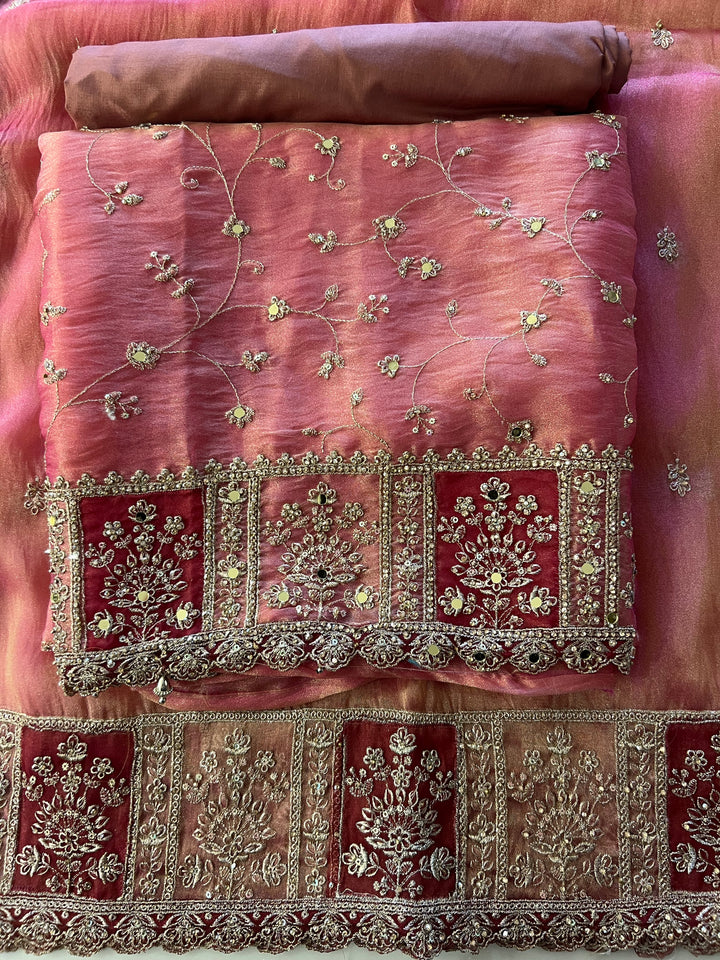 DESIGNER UNSTITCHED DRESS MATERIAL - IKBB01