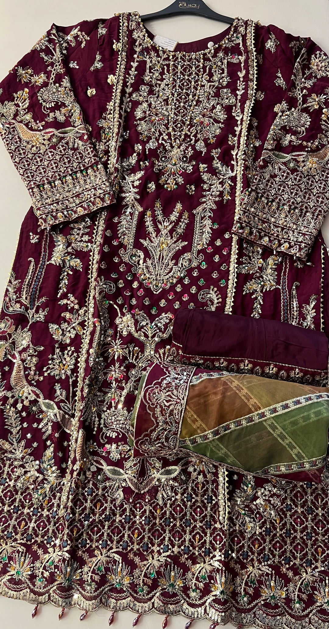 PAKISTANI HANDWORK DESIGNER SUIT - TMF01
