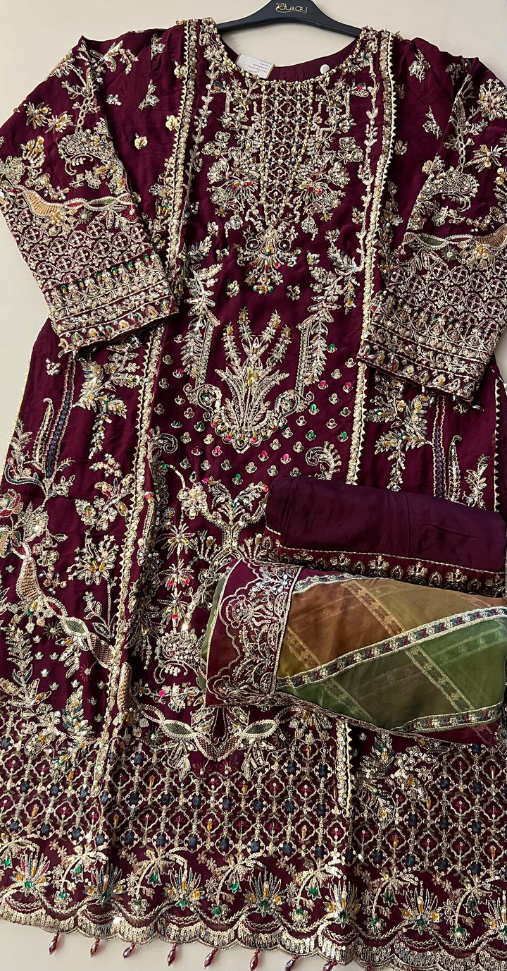 PAKISTANI HANDWORK DESIGNER SUIT - TMF01