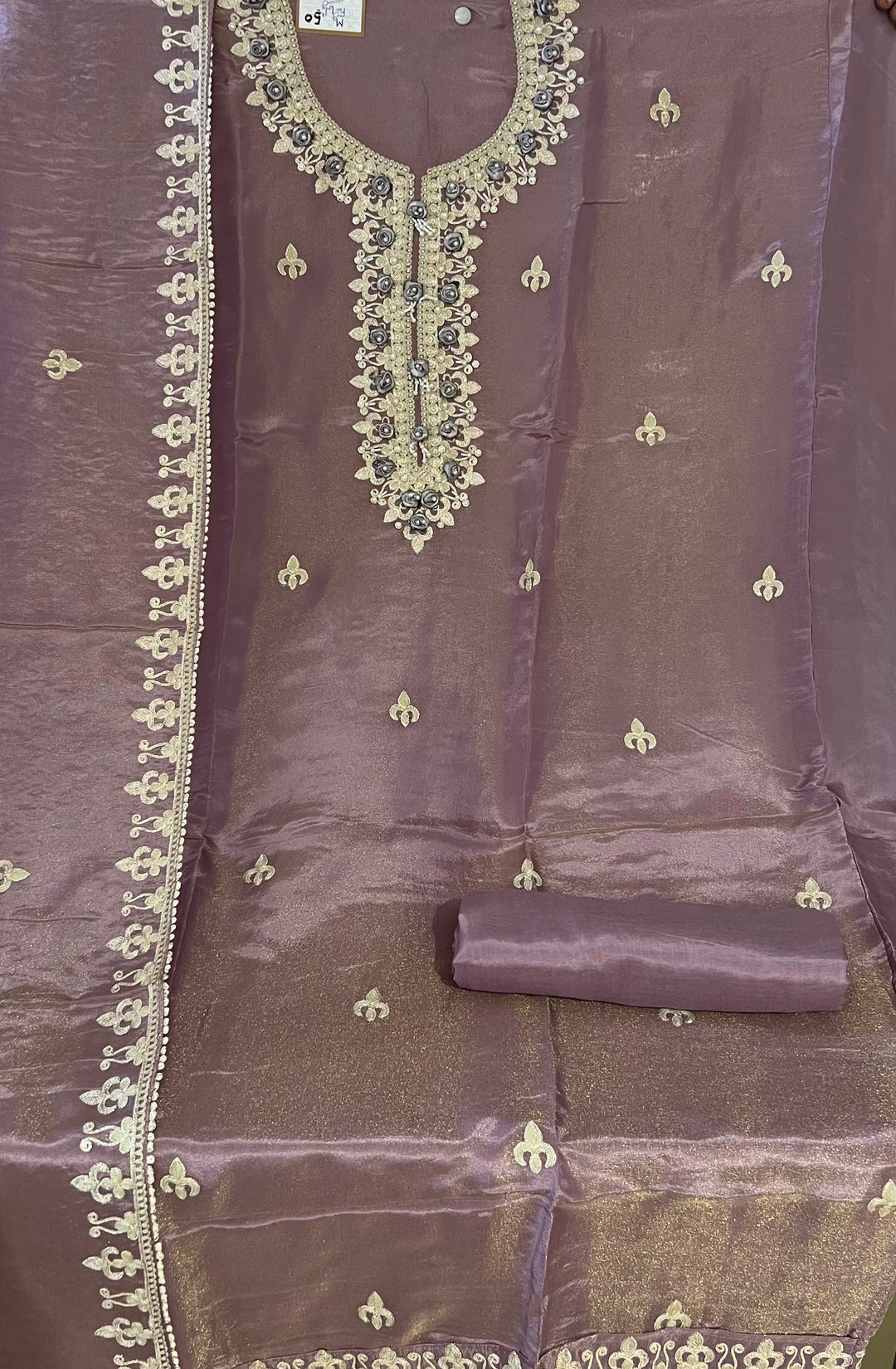 DESIGNER UNSTITCHED SHIMMER DRESS MATERIAL - BRT50