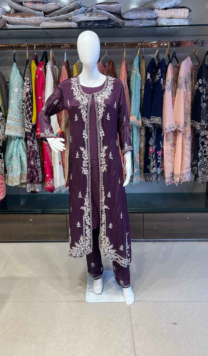 HUDA PREMIUM FESTIVE DESIGNER WORK SUIT - NMIK15