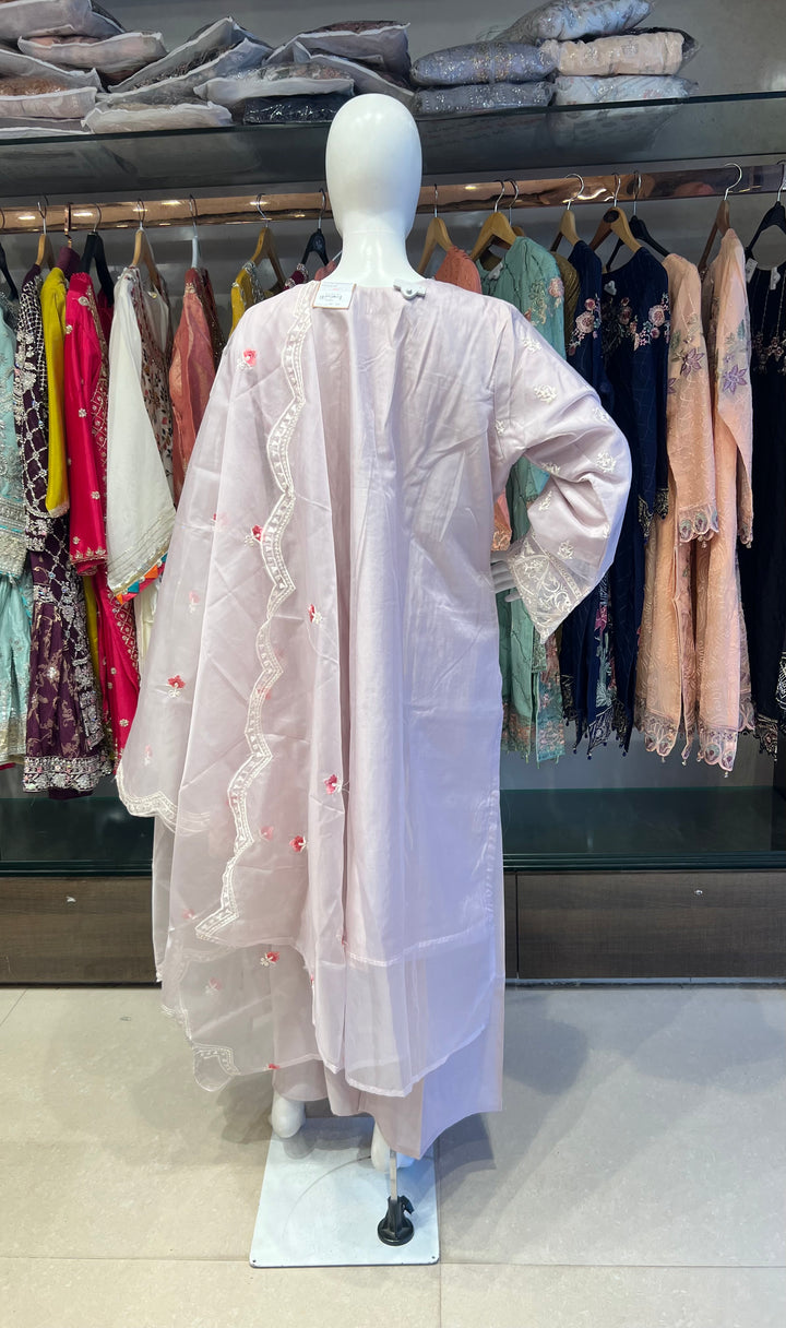 PAKISTANI ORGANZA DUPATTA WITH EMBROIDERY WORK SUIT - NMIK12