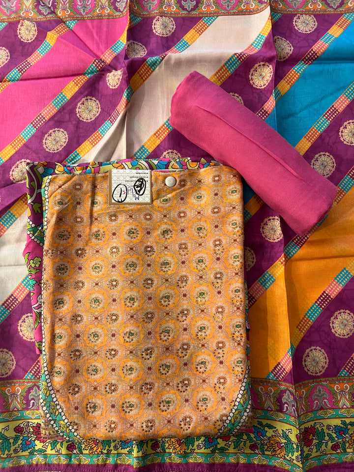 UNSTICHED  DESIGNER SUIT - IKSH01/4