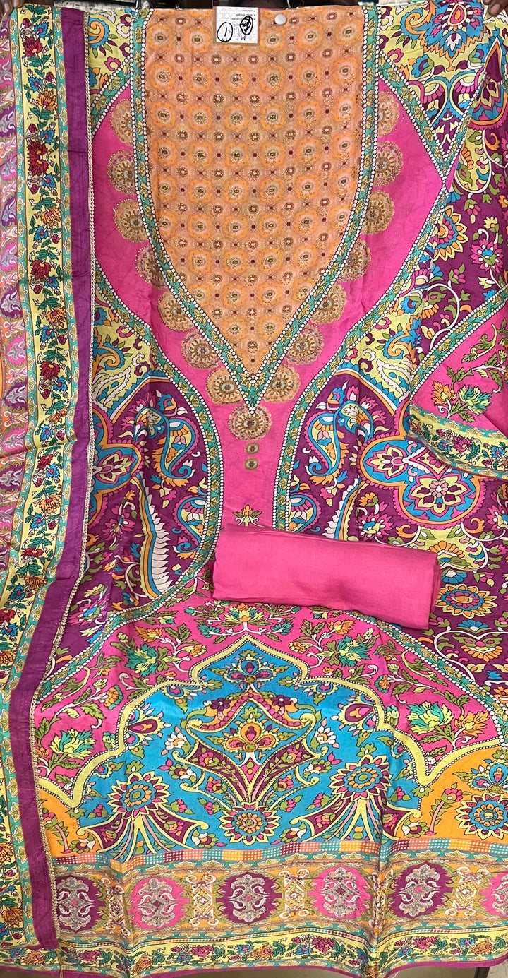 UNSTICHED  DESIGNER SUIT - IKSH01/4