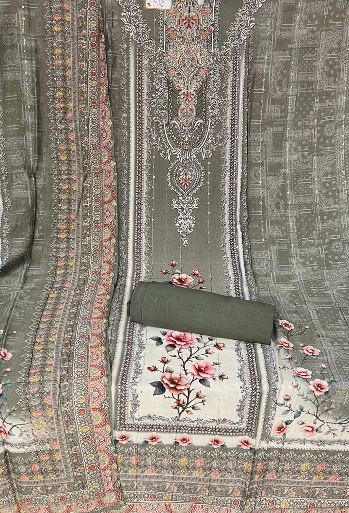 SOFT PURE MUSLEEN DRESS METERIAL - IKFDK03