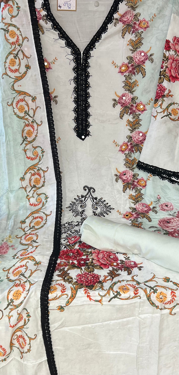 PURE MUSLEEN SOFT DRESS METERIAL - IKFDK04