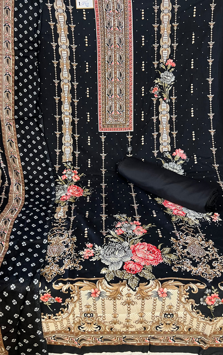 KASHMIRI DESIGNER UNSTITCHED DRESS MATERIAL-IKDD01