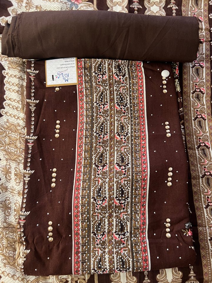 KASHMIRI DESIGNER UNSTITCHED DRESS MATERIAL-IKDD01