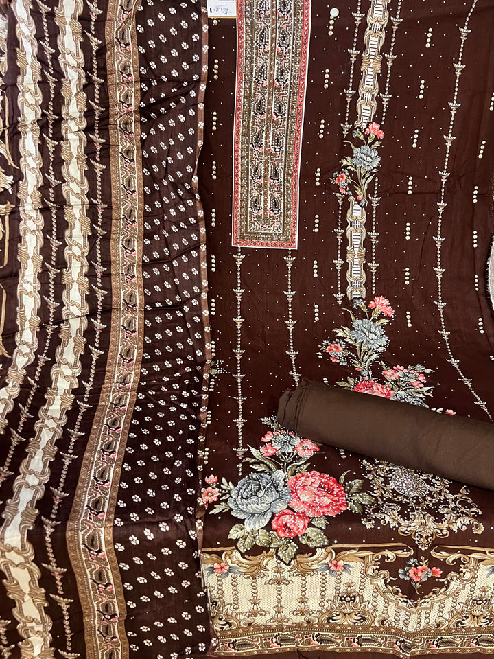 KASHMIRI DESIGNER UNSTITCHED DRESS MATERIAL-IKDD01