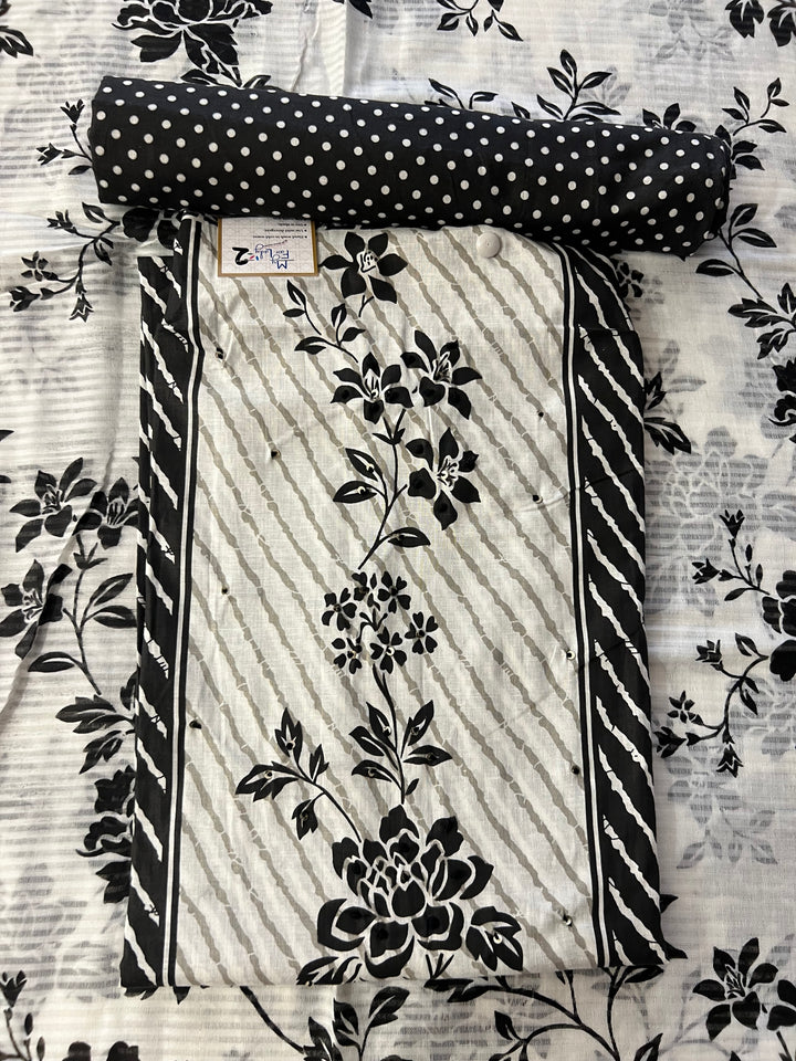 DESIGNER UNSTITCHED DRESS MATERIAL-IKDD02
