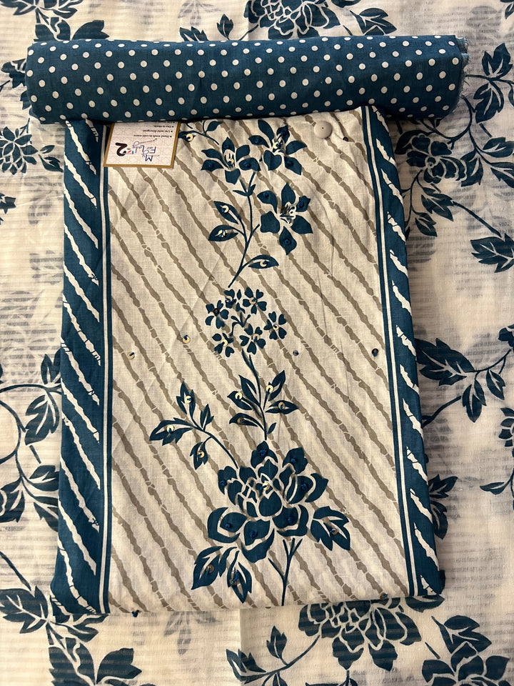 DESIGNER UNSTITCHED DRESS MATERIAL-IKDD02