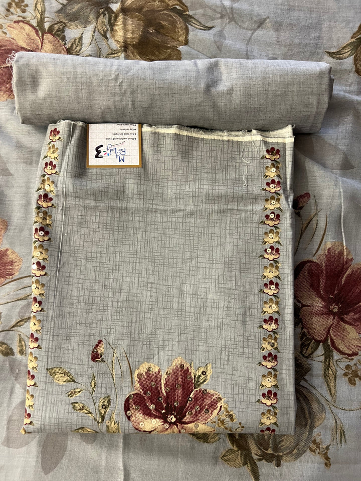 DESIGNER UNSTITCHED DRESS MATERIAL-IKDD03