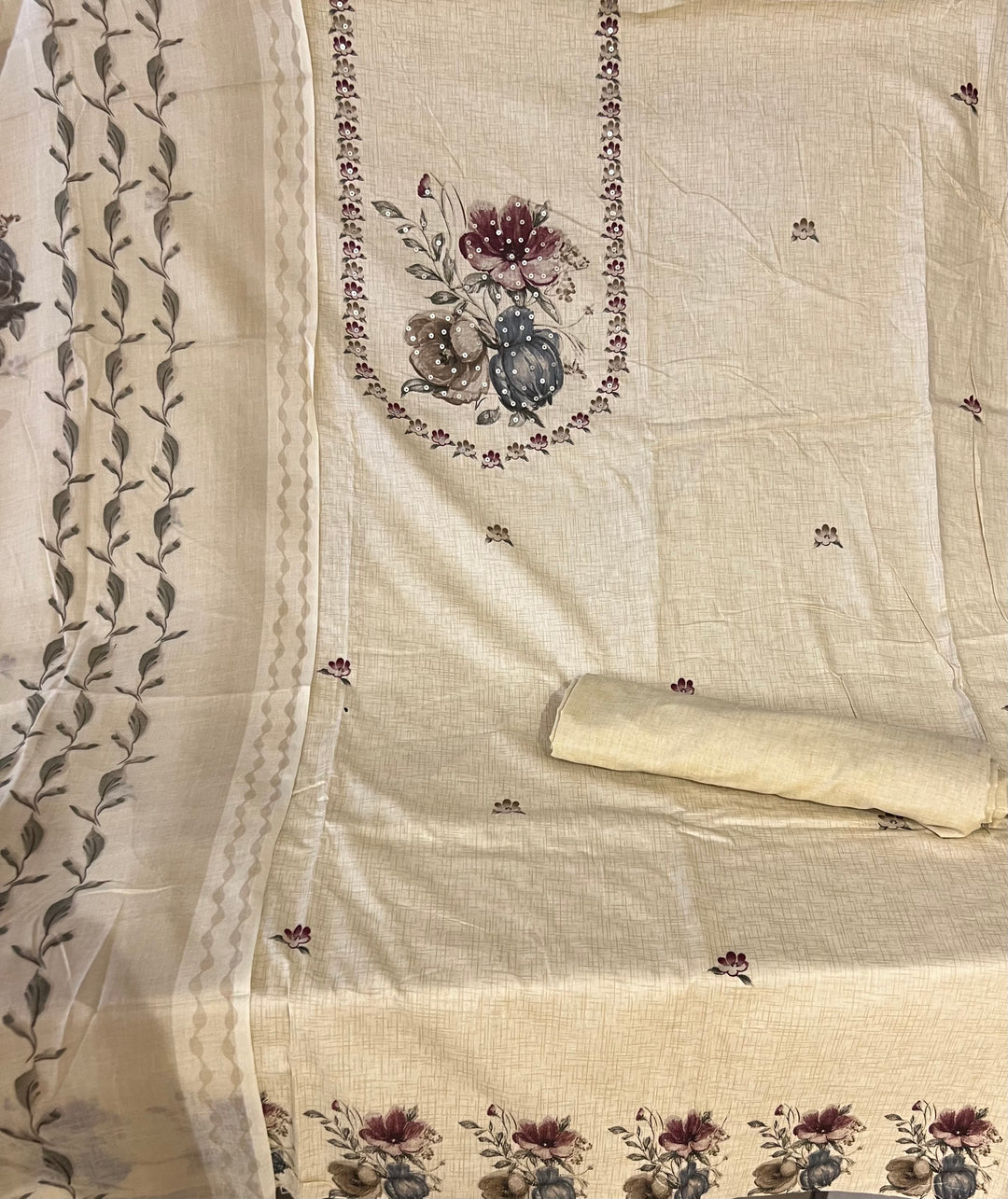 DESIGNER UNSTITCHED DRESS MATERIAL-IKDD03
