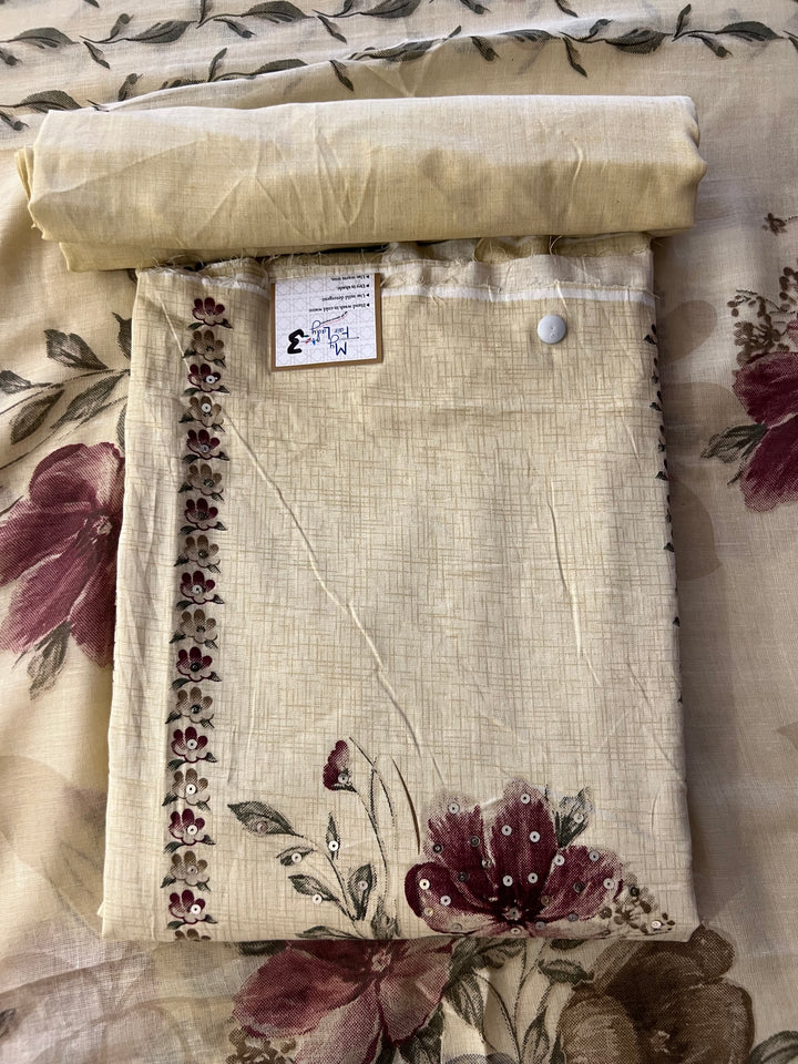DESIGNER UNSTITCHED DRESS MATERIAL-IKDD03