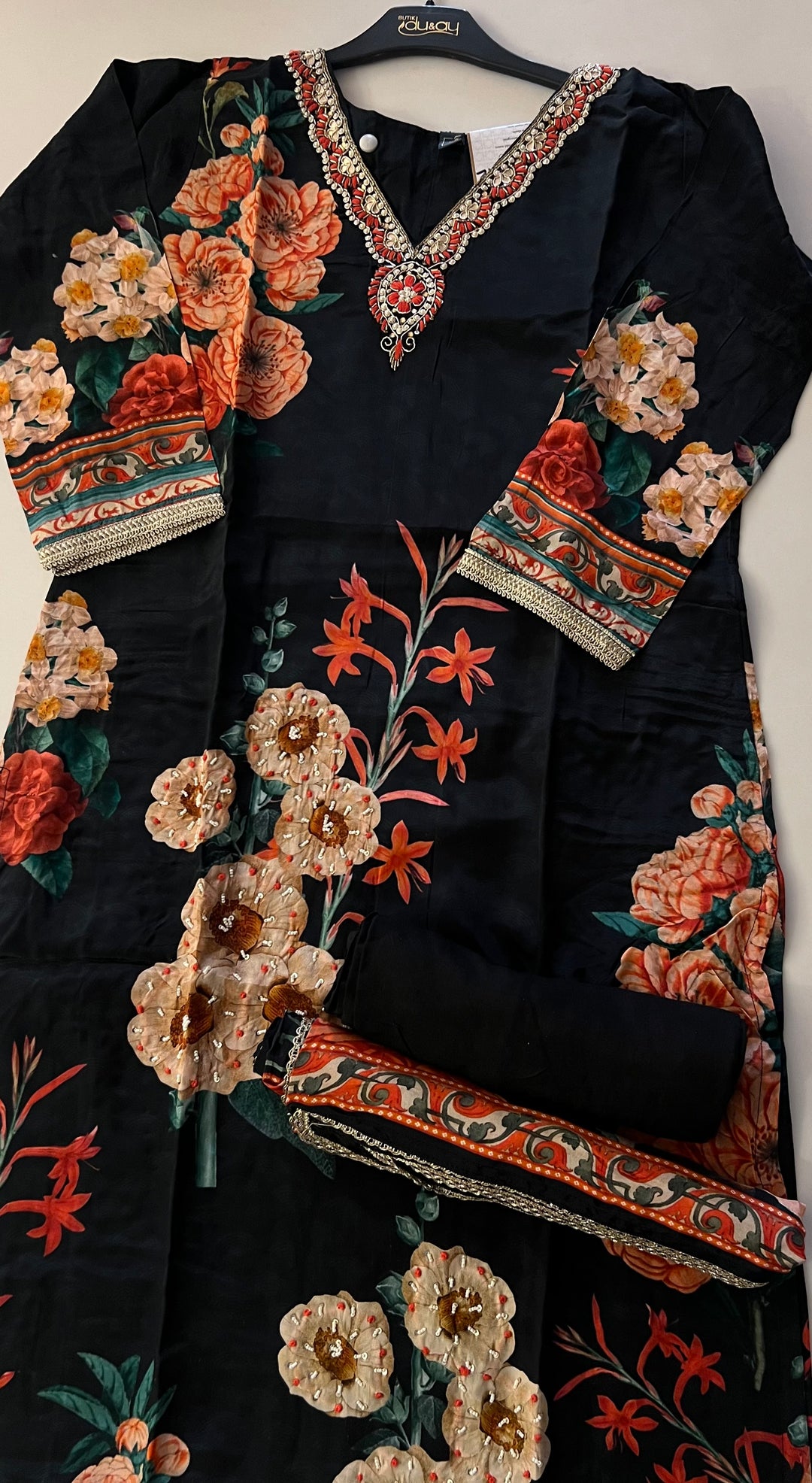 PURE MUSLEEN WORK DESIGNER SUIT (3XL) - IKFQU12