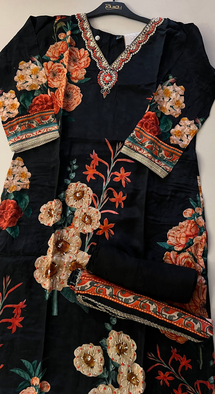 PURE MUSLEEN WORK DESIGNER SUIT (3XL) - IKFQU12