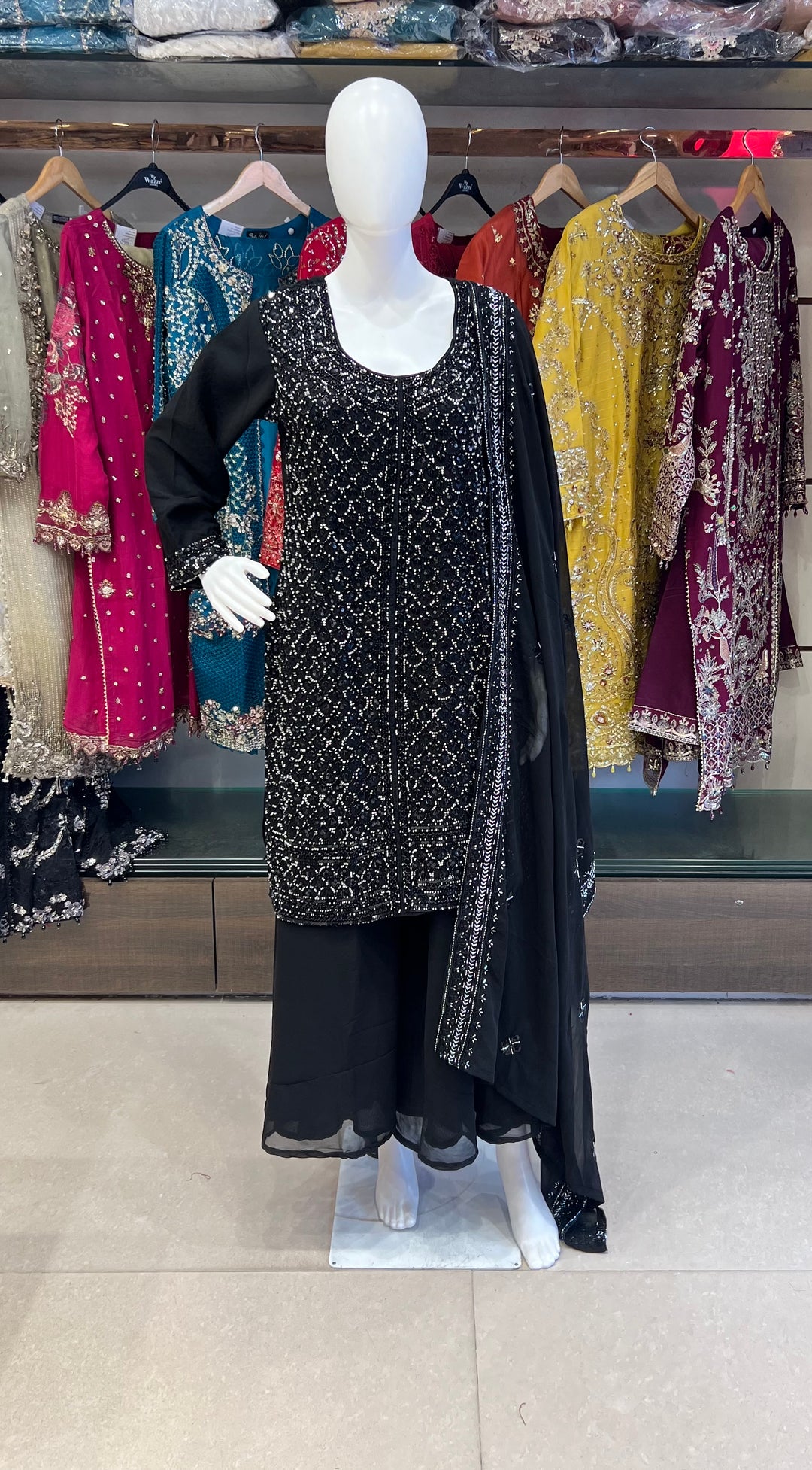 STONE WORK DESIGNER SUIT - IKFQU01