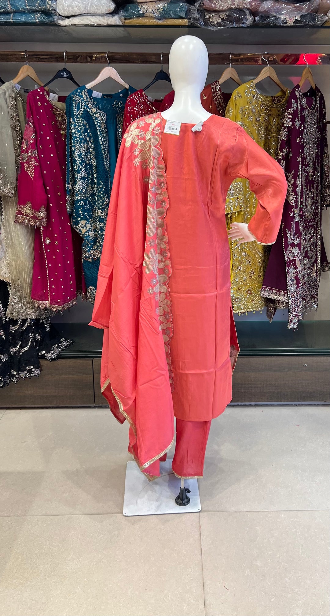 EMBROIDERY  WORK DESIGNER SUIT (3XL)- IKFQU04