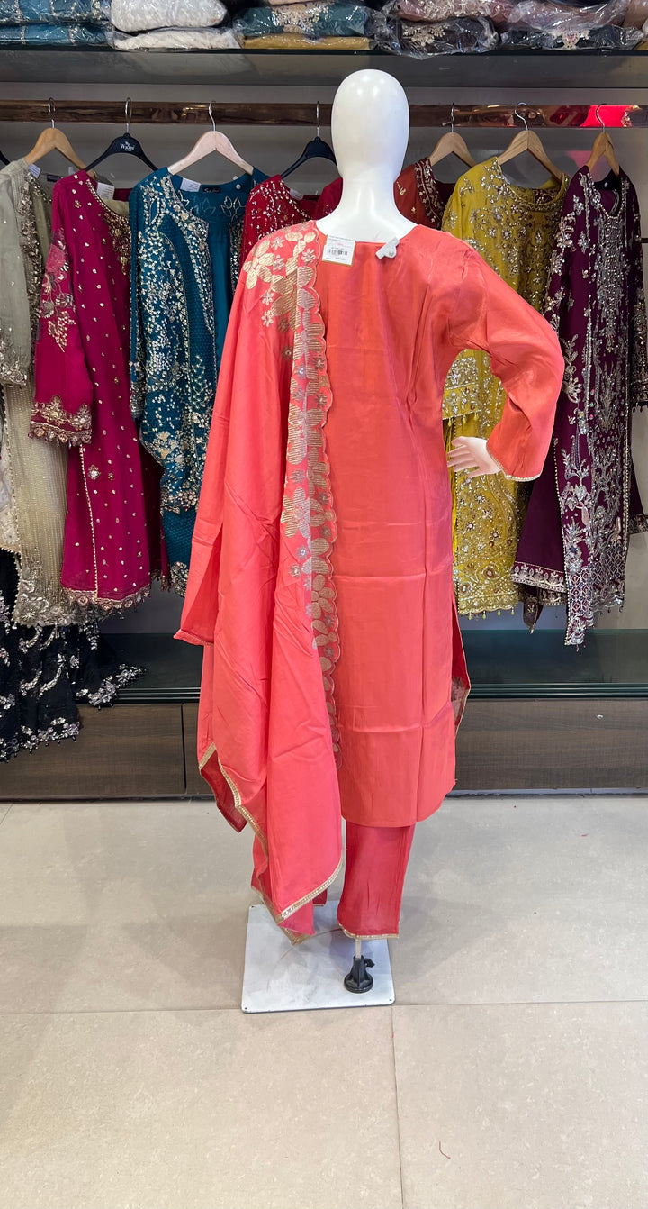 EMBROIDERY  WORK DESIGNER SUIT (3XL)- IKFQU04
