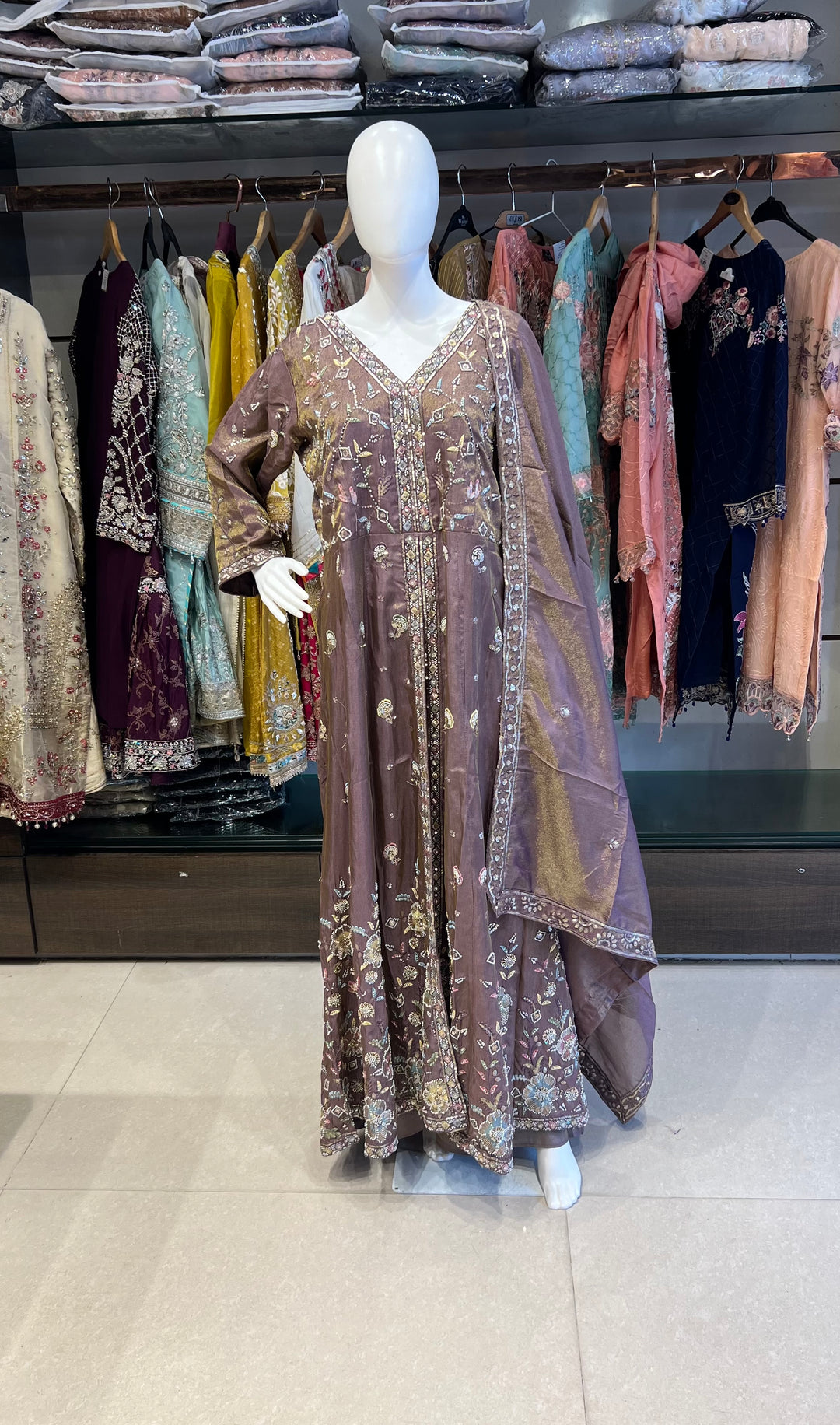 MAHIRA EMBELLISHED DESIGNER PARTY WEAR OUTFIT - KASH07