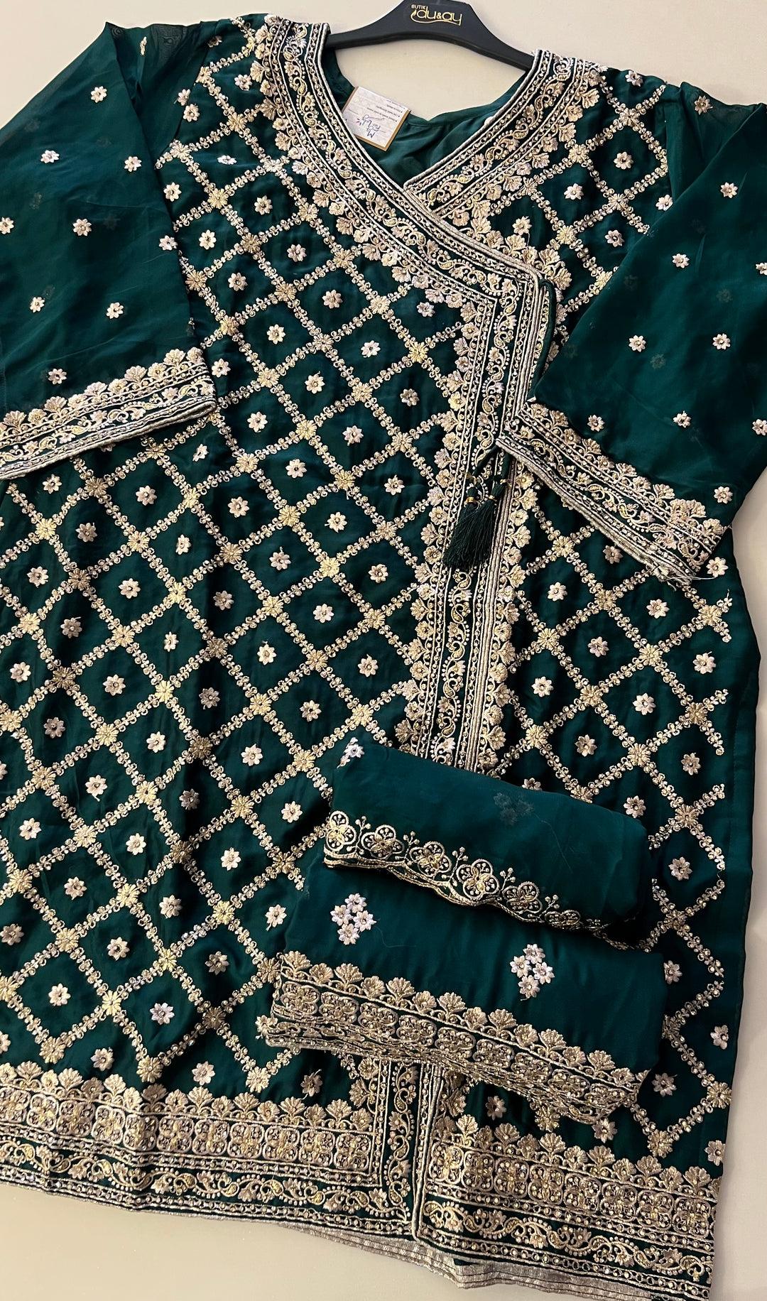 ZARI WORK DESIGNER SUIT  - IKFQT01