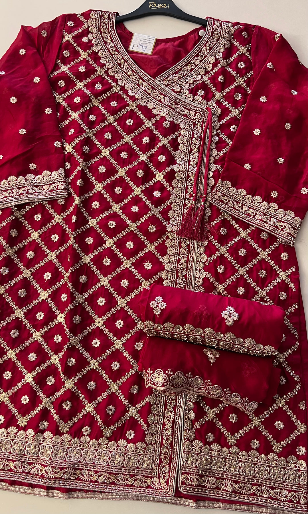ZARI WORK DESIGNER SUIT  - IKFQT01