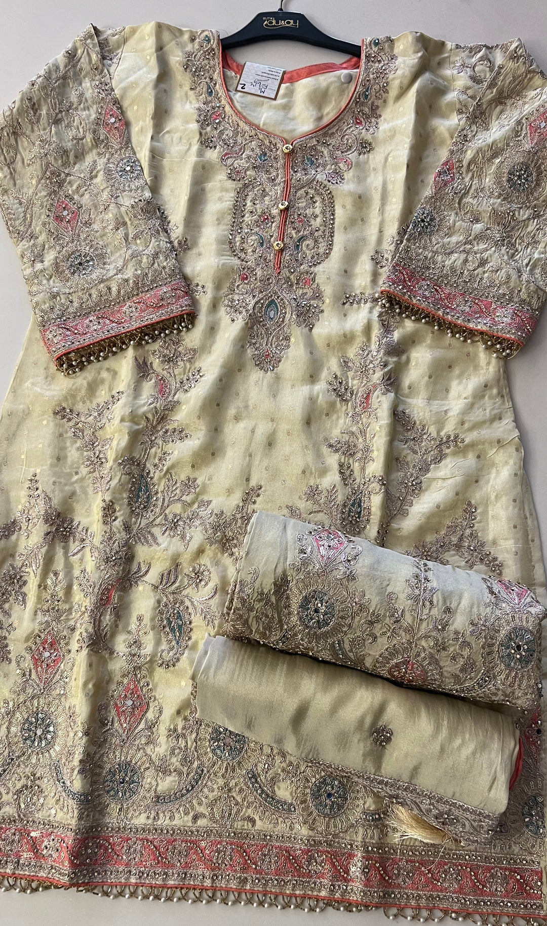 ZARI WORK DESIGNER SUIT  - IKFQT02