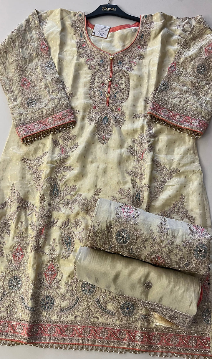 ZARI WORK DESIGNER SUIT  - IKFQT02