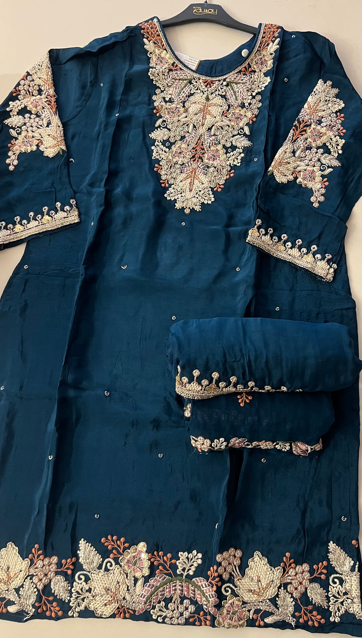 ZARI WORK DESIGNER SUIT  - IKFQT03