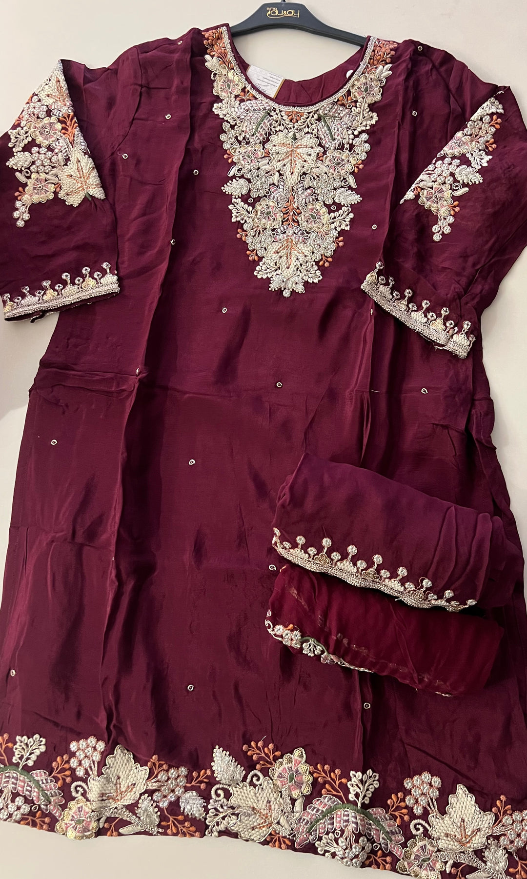 ZARI WORK DESIGNER SUIT  - IKFQT03