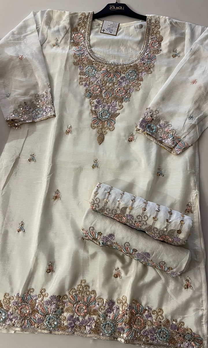 ZARI WORK DESIGNER SUIT  - IKFQE04
