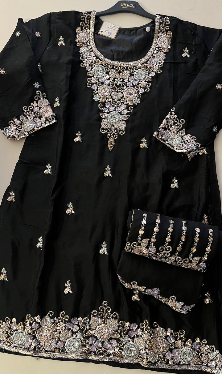 ZARI WORK DESIGNER SUIT  - IKFQE04