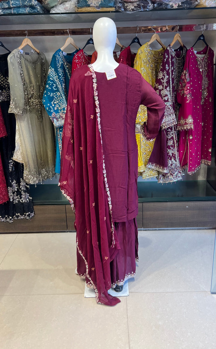 ZARI WORK DESIGNER SUIT  - IKFQT03