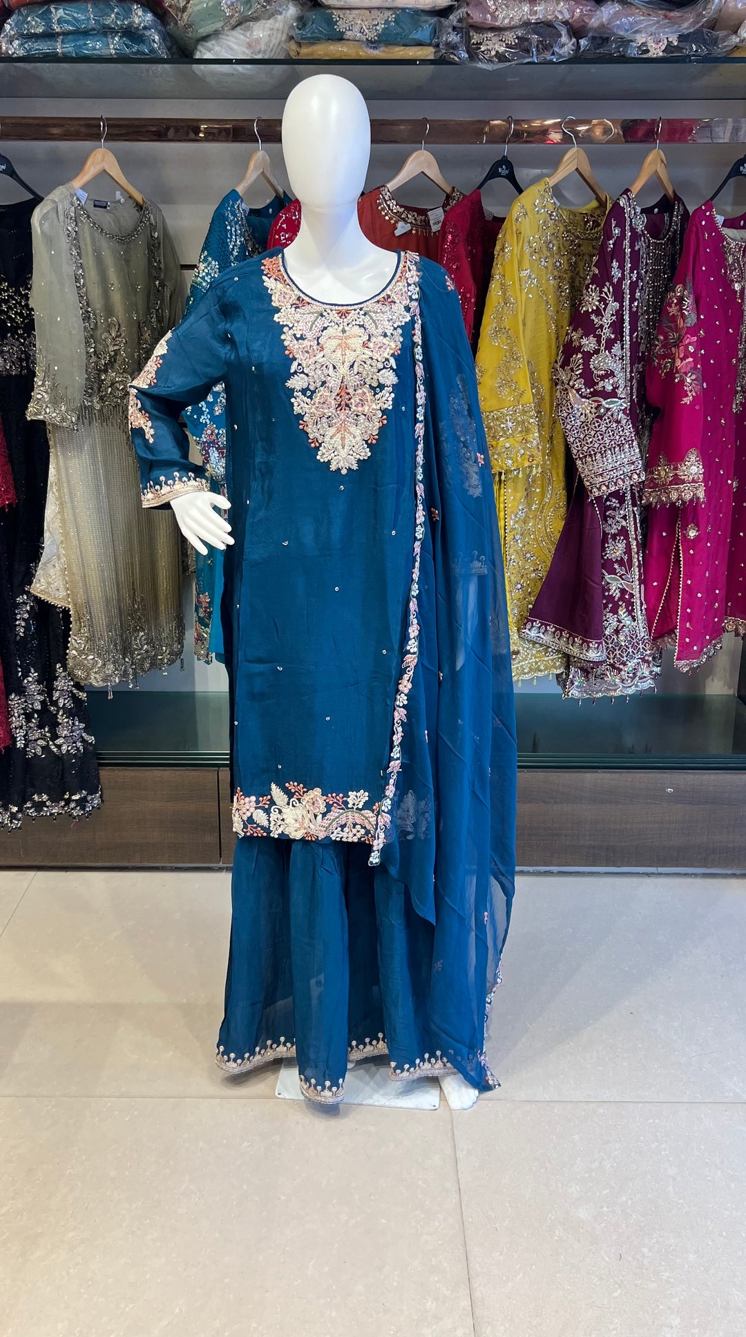ZARI WORK DESIGNER SUIT  - IKFQT03