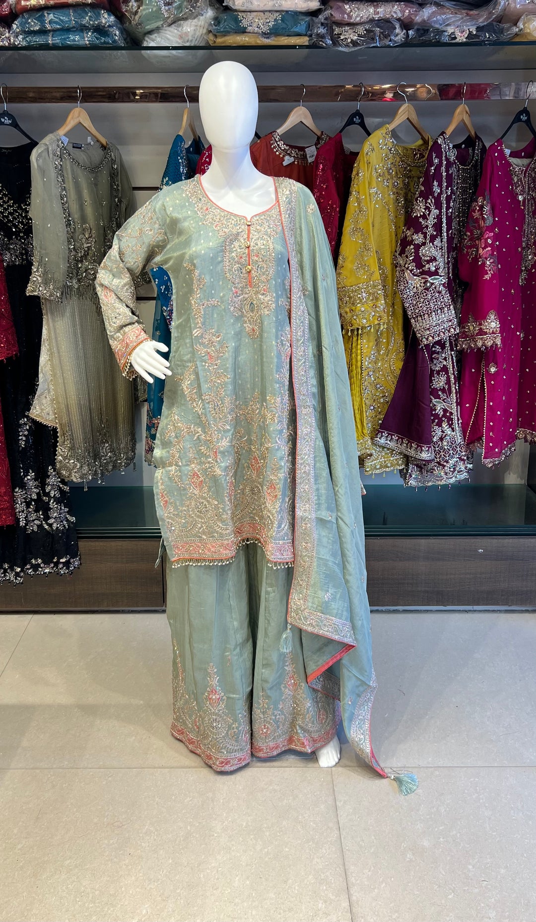 ZARI WORK DESIGNER SUIT  - IKFQT02