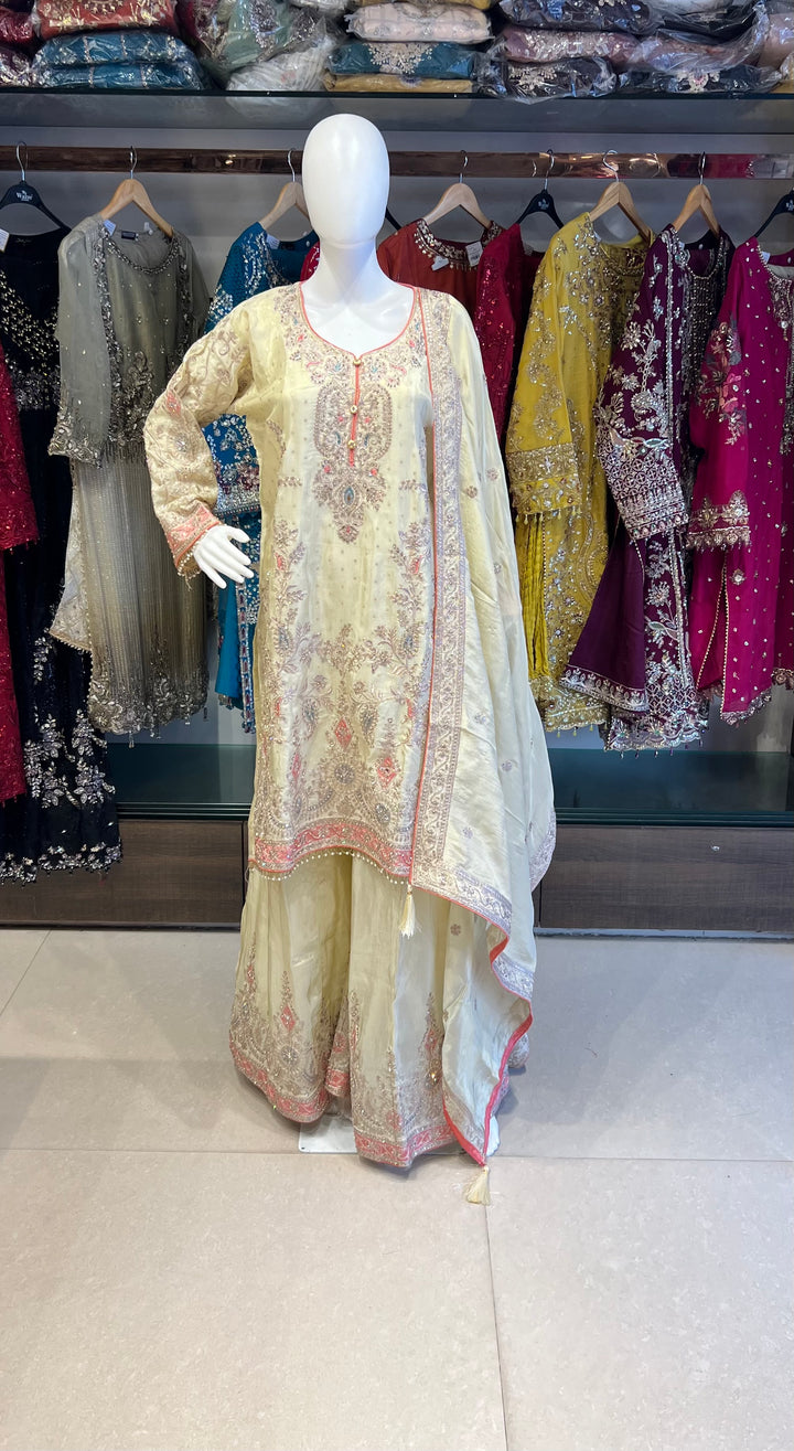 ZARI WORK DESIGNER SUIT  - IKFQT02