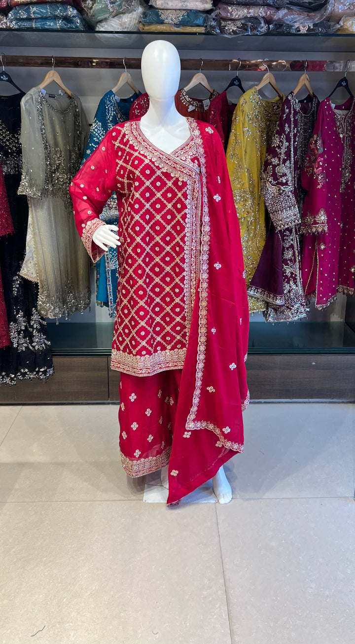 ZARI WORK DESIGNER SUIT  - IKFQT01