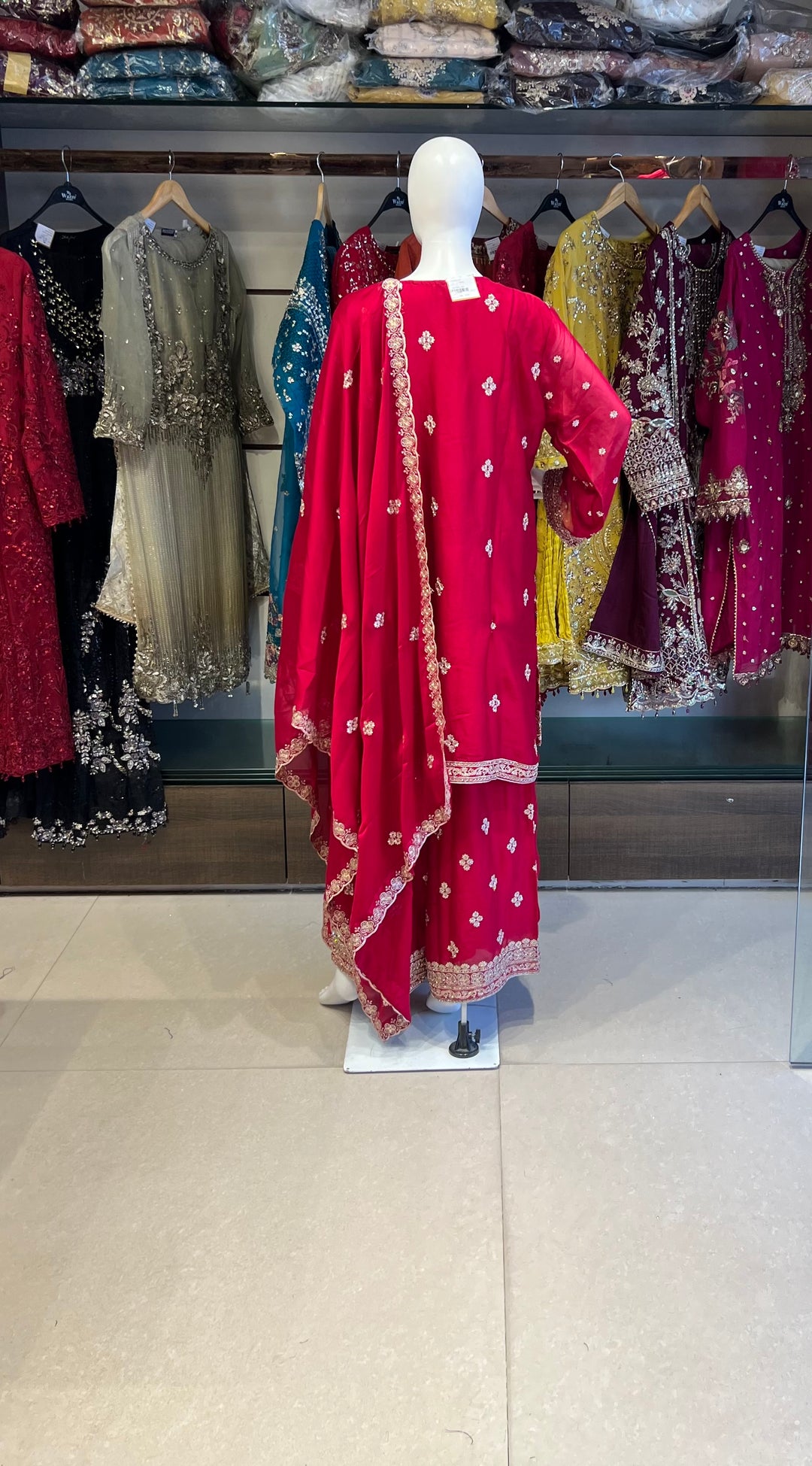 ZARI WORK DESIGNER SUIT  - IKFQT01